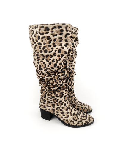 PHOEBE ANIMAL PRINT SUEDE BOOTS (5,5cm)_size 37