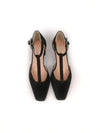 MIMOSA BLACK SUEDE T-BAR STRAP SHOES