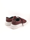 DONNA BORDEAUX LEATHER SNEAKERS