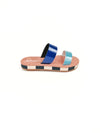 DIOPE BLUE FLATFORM SANDALS