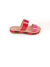 DIOPE RED/PINK FLATFORM SANDALS