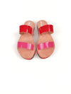 DIOPE RED/PINK FLATFORM SANDALS