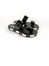 DIOPE BLACK FLATFORM SANDALS