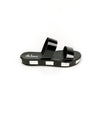DIOPE BLACK FLATFORM SANDALS