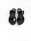 DIOPE BLACK FLATFORM SANDALS