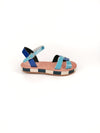 YOLANDA BLUE FLATFORM SANDALS