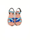 YOLANDA BLUE FLATFORM SANDALS