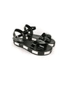 YOLANDA BLACK FLATFORM SANDALS