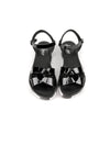 YOLANDA BLACK FLATFORM SANDALS