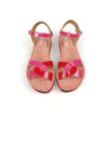 YOLANDA RED/PINK FLATFORM SANDALS