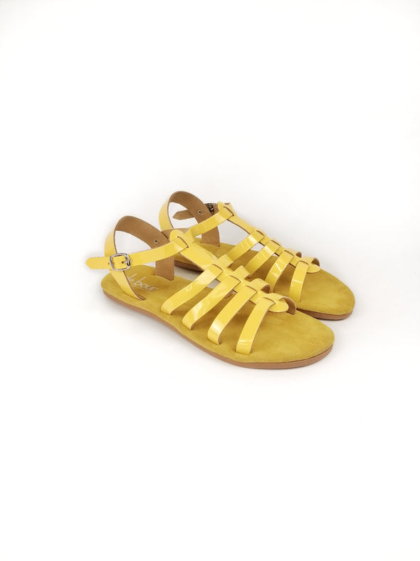 ARPIDES YELLOW LEATHER SANDALS