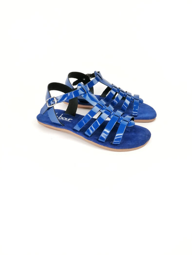 ARPIDES BLUE LEATHER SANDALS