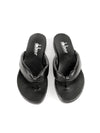 AURORA BLACK FLATFORM SANDALS