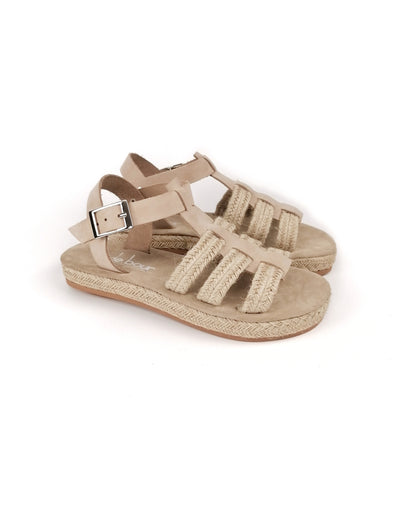 CALYPSO JUTE/ LEATHER SANDALS