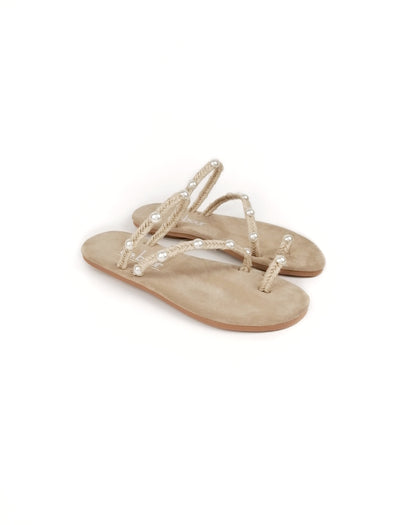 AMELIA JUTE LEATHER SANDALS