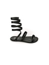 ALESSIA BLACK LEATHER SANDALS