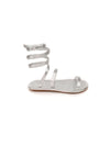 ALESSIA SILVER LEATHER SANDALS