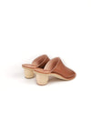 ELEONOR LIGHT BROWN SHORT HEEL MULES