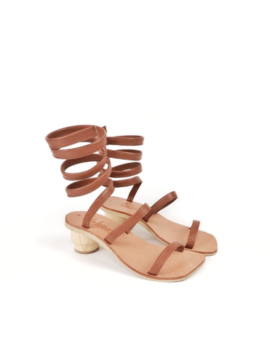 ALESSIA LIGHT BROWN SHORT HEELS