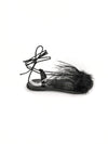 RENATA BLACK LEATHER SANDALS