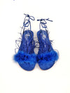 RENATA BLUE LEATHER SANDALS