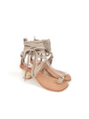 HERMIONE BEIGE LACE-UP SHORT HEELS