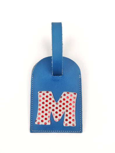 BLUE/ POLKA-DOT TRAVEL TAG