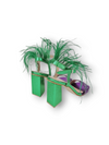 PRISCILLA PURPLE/ GREEN GLITTER HEELS (8,5cm)