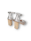 BIANCA SILVER METALLIC LEATHER HEELS (8,5cm)