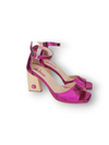 BIANCA FUCHSIA METALLIC LEATHER HEELS (8,5cm)