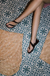 NIOVE BLACK LEATHER SANDALS