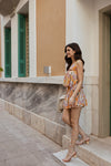 HERMIONE BEIGE LACE-UP SHORT HEELS