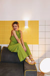 ALETHEA YELLOW LEATHER SANDALS