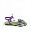 GIGI ZEBRA/LIME LEATHER SANDALINAS