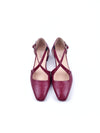 ODETTE WINE RED GLOSSY LEATHER SHOES