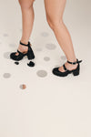 LEXIE BLACK MARY-JANE HEELS (7,5cm)