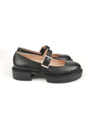 JANE BLACK RUBBER FLATS