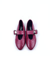 FLORENCE WINE RED GLOSSY LEATHER BALLERINAS