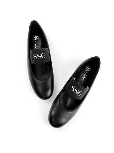 DE.BOUR x SSG BLACK LEATHER BALLERINAS_size 40