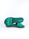 BLAIRE GREEN MACRAME LEATHER SLIPPER SANDALS