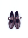 FLORENCE BROWN LEATHER BALLERINAS