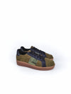 NONIKA OLIVE GREEN SUEDE LEATHER SNEAKERS