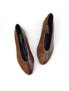 EDITH BROWN LEATHER & SUEDE BALLERINAS