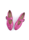 FLORENCE GLOSSY PINK LEATHER BALLERINAS