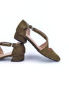 ODETTE OLIVE SUEDE LEATHER SHOES