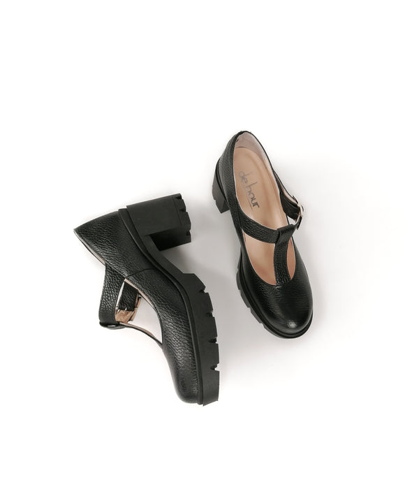 ALICE MARY JANES BLACK RUBBER HEELS (7,5cm)_size 41½