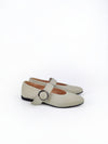 FLORENCE PISTACHIO LEATHER BALLERINAS
