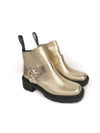 COLLETTE GOLD LEATHER CHELSEA BOOTS