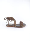 EFTERPI BRONZE MACRAME LEATHER SANDALS