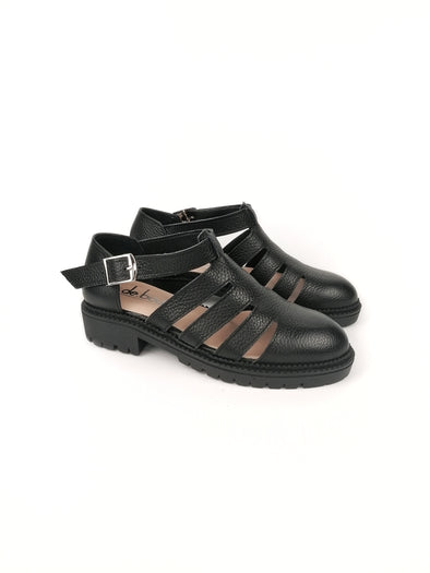 MATILDA BLACK RUBBER FLATS
